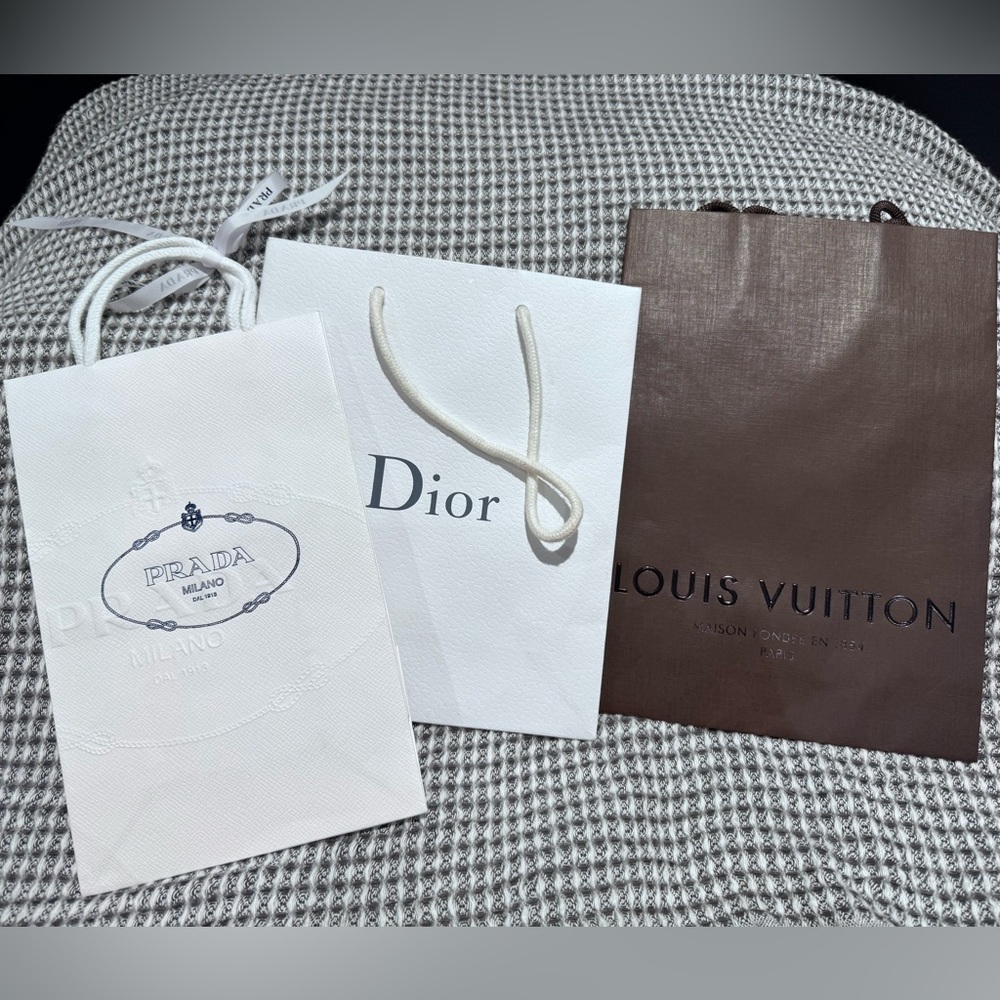 Dior, Prada, Louis Vuitton small Shopping Bags